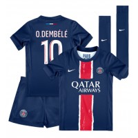 Paris Saint-Germain Ousmane Dembele #10 Hemmaställ Barn 2024-25 Korta ärmar (+ Korta byxor)